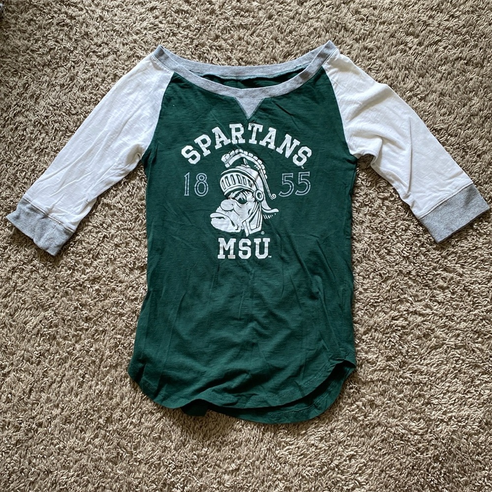 MSU Spartan 3/4 Sleeve Shirt